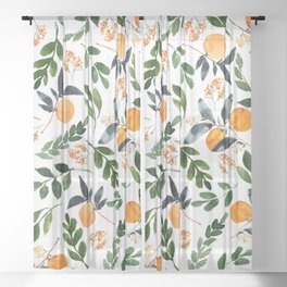 Orange Grove Sheer Curtain