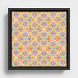 Abstract modern geometric shapes colourful pattern  Framed Canvas
