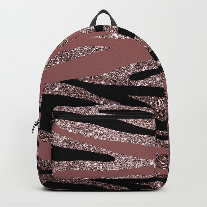 Black and gold pink backpack online