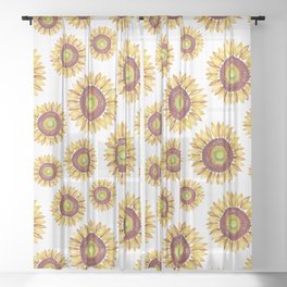 Sunflowers Sheer Curtain