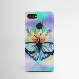 Blue Morpho Butterfly Rainbow Pride Android Case