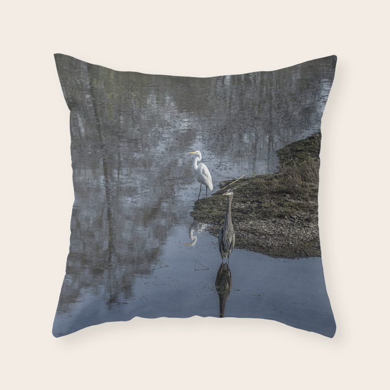 Reflections Of My Feathered Friends Throw Pillow By Belindagreb