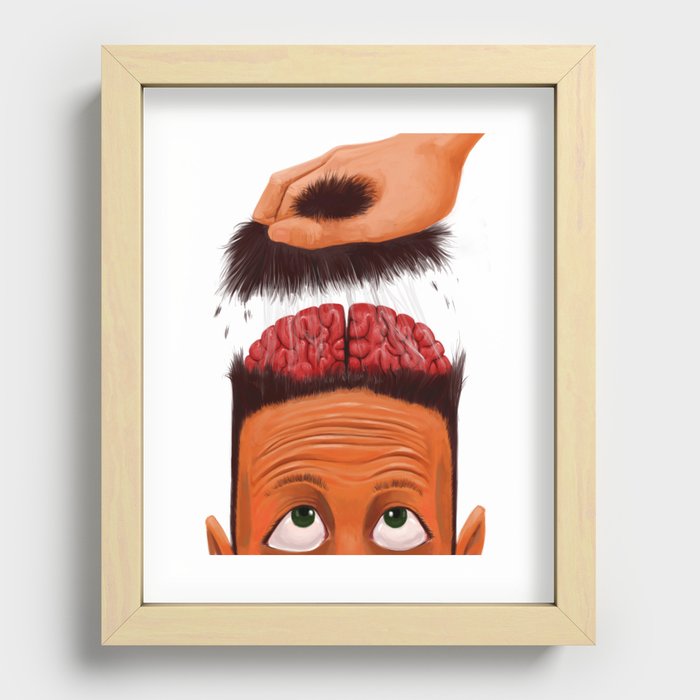 Brains Out Recessed Framed Print