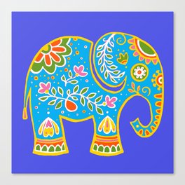 Royal blue elephant ... Canvas Print