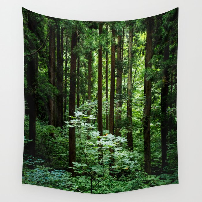 Green Forest Wall Tapestry