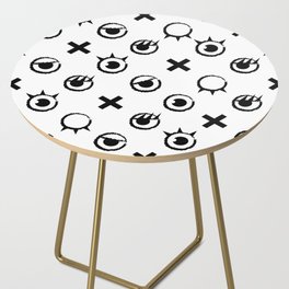 Tic-tac-toe eye expressions Side Table