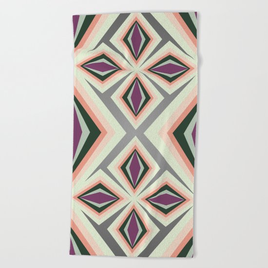 Contemporary Geometric Design Beach Towel
