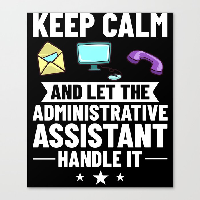 Administrative Assistant Admin Legal Training Canvas Print