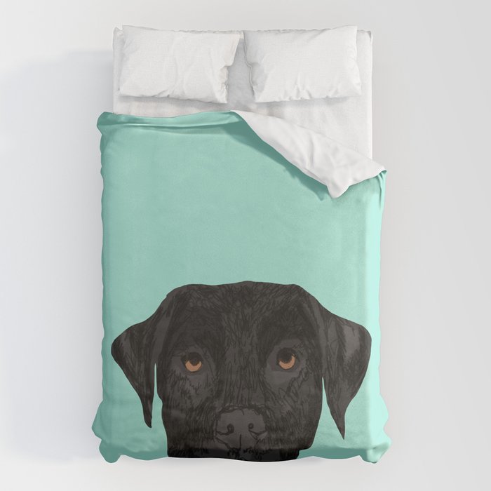 Black Labrador pet portrait dog breed art print cute dog gifts for