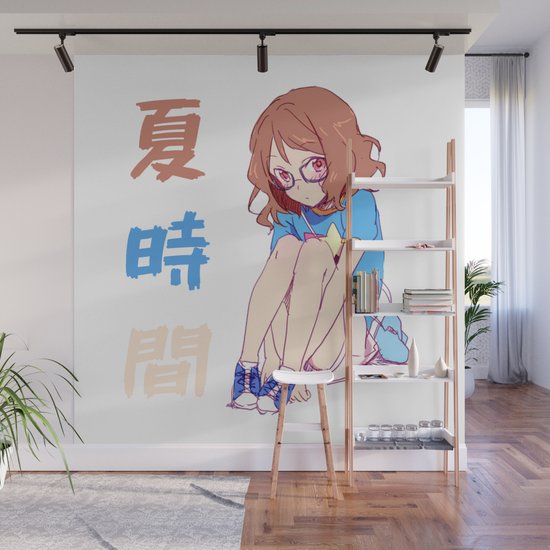 Summer Sad Japanese Anime Aesthetic Wall Mural By Poser Boy