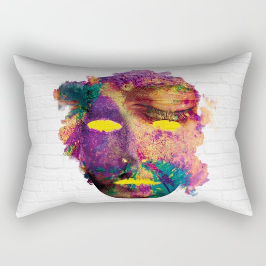 Holi Mask Rectangular Pillow