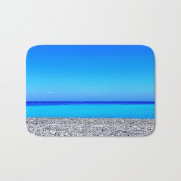 Elli Beach, Rhodes, Greece Bath Mat | Digital, Blue, Island, Greece, Beach, Summer, Mediterranean, Turquoise, Sun, Travel 