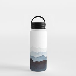 Indigo Mountains Landscape Water Bottle