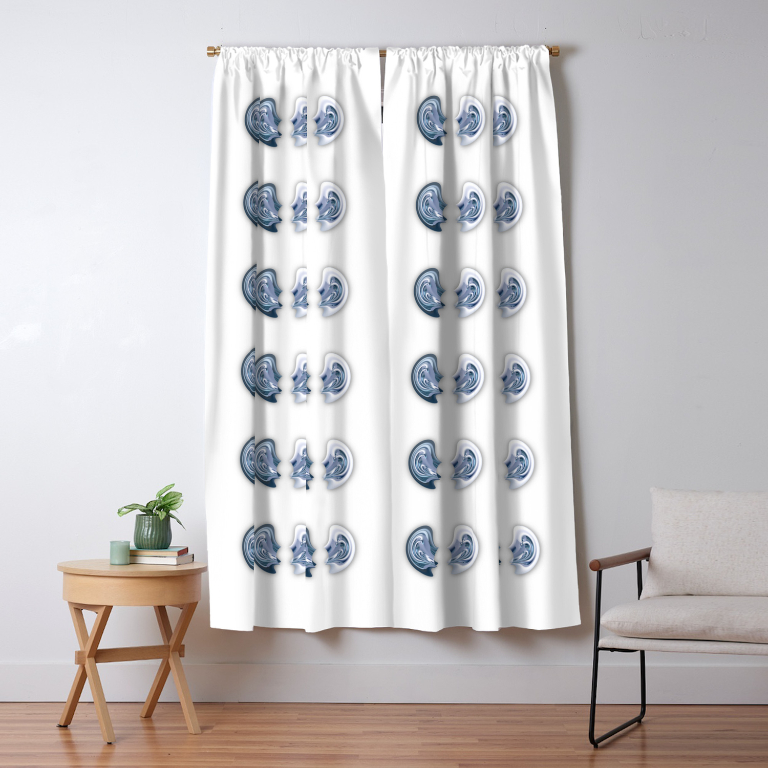 I M All Ears Abstract Illustration Blackout Curtain By Coenna