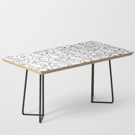 Black and white cute kitty cat pattern  Coffee Table