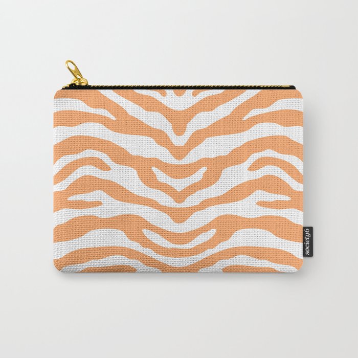 Orange Zebra 3 Carry-All Pouch