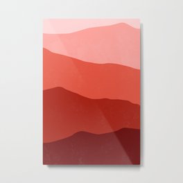700 nm Metal Print | Graphicdesign, Pink, Waves, Mixedmedia, Screenprint, Digital, Shades, Red, Nature, Pattern 