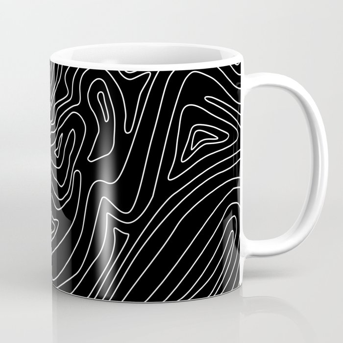 Ocean depth map - black Coffee Mug