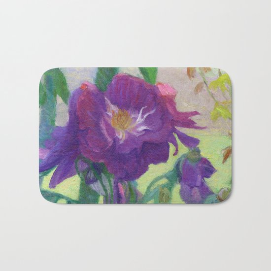 Purple Roses Bath Mat