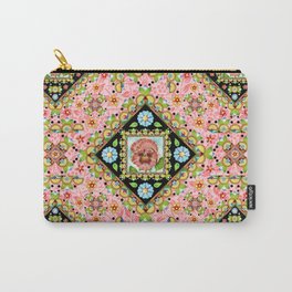 Cottage Pink Pansy Carry-All Pouch