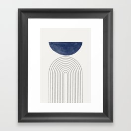 Blue Half Moon Arch Framed Art Print