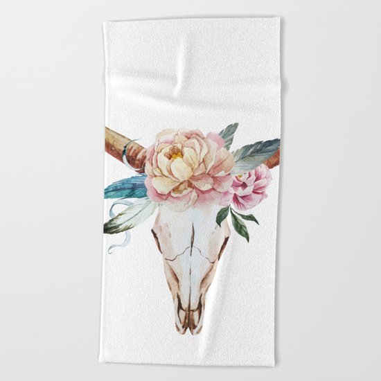 Animal Skull 04 Beach Towel