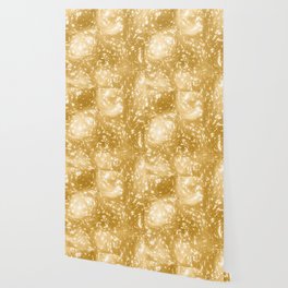gold starry background, gold pattern / gold star pattern Wallpaper
