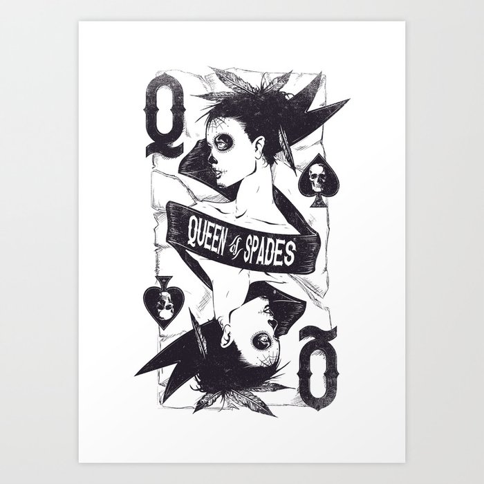 Queen of spades Art Print