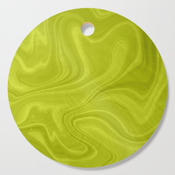 Chartreuse Swirl Marble Cutting Board