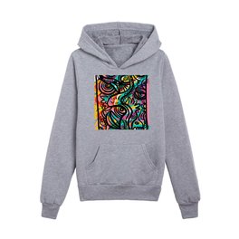 Graffiti Colorful Creatures Are Dancing Kids Pullover Hoodie
