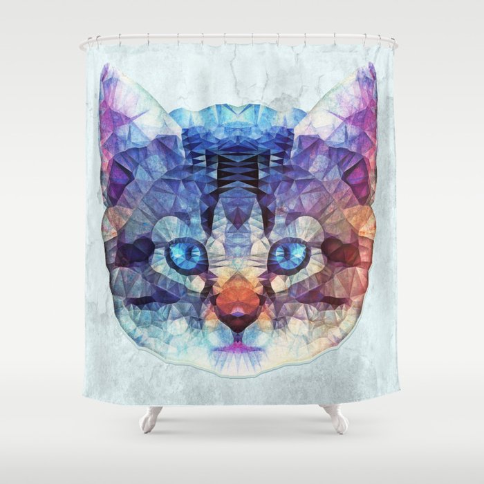 abstract kitten Shower Curtain