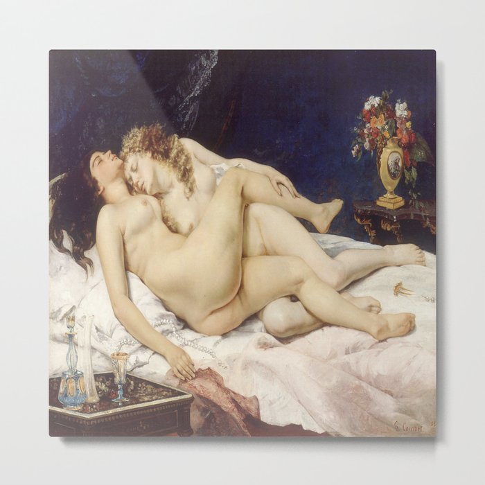 Gustave Courbet's The Sleepers Metal Print