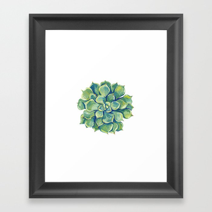 November Succulents Framed Art Print