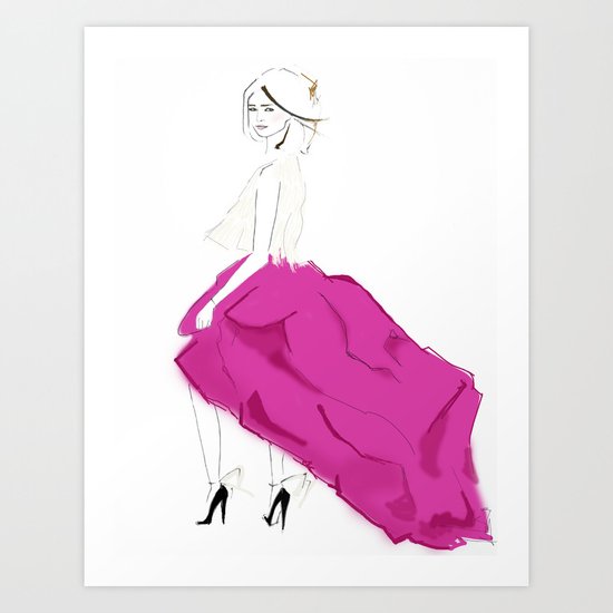 Pink Skirts Art Print