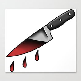 bloody knife Canvas Print