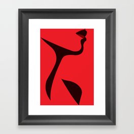 Lady In Red Framed Art Print