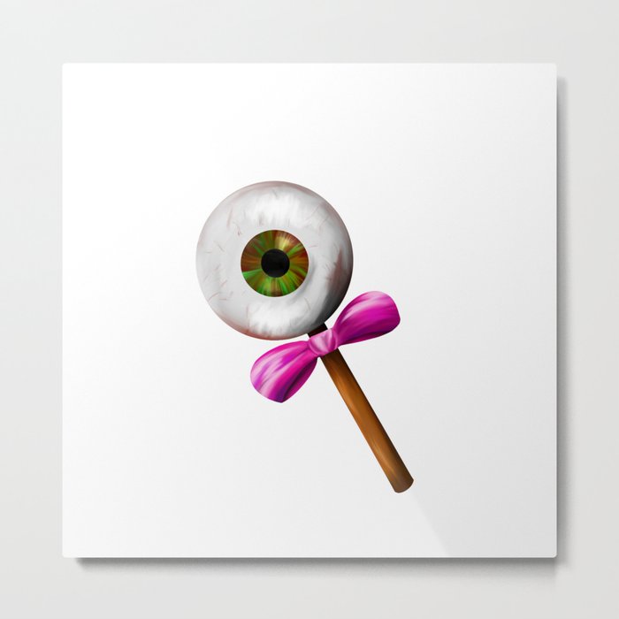 Lollipop eye (green-brown) Metal Print