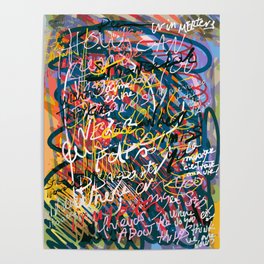 Graffiti Pop Art Writings Music by Emmanuel Signorino Poster