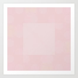 "Visual Cadence" - Subtle Pink Patterned Abstract Art  Art Print