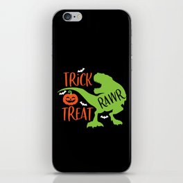 Trick Rawr Treat Halloween T-Rex Funny Dinosaur iPhone Skin