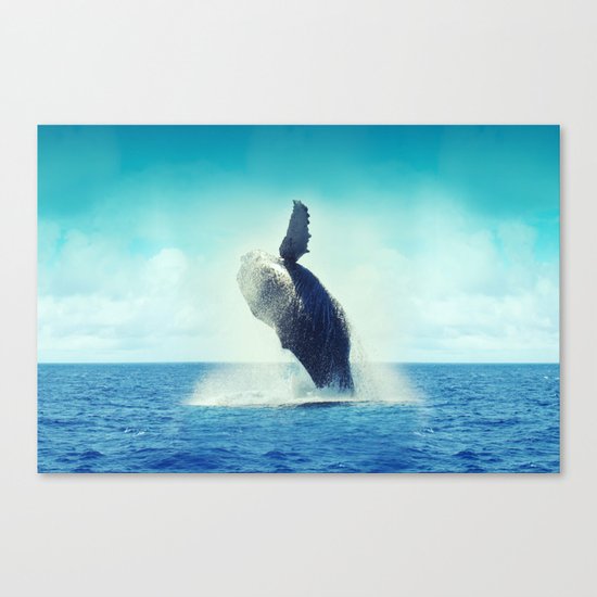 Happy Whale Canvas Print