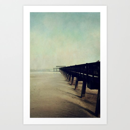 Seashore Pier Art Print