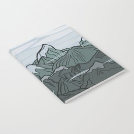 Misty Peaks Art Print Notebook