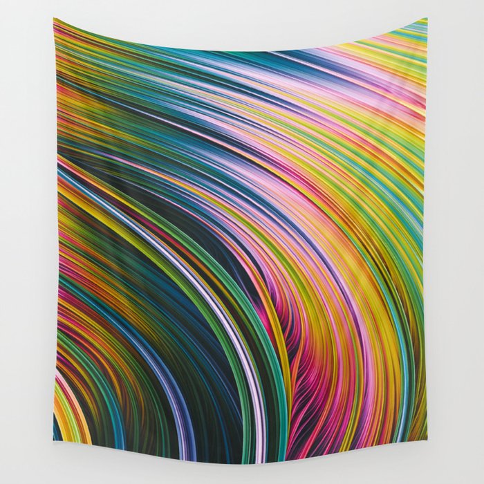 Super Strands. Colorful Abstract Wall Tapestry