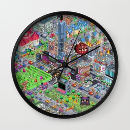 Videogame City V2.0 Wall Clock