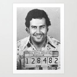 Pablo Escobar Mugshot Art Print
