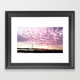 Purple Sky waves Framed Art Print