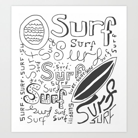 Surf Art Print
