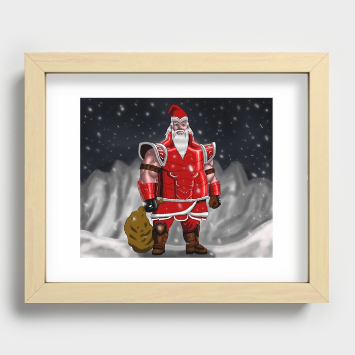 Santa Cloth Recessed Framed Print
