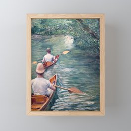 Gustave Caillebotte - Canoes on the Yerres Framed Mini Art Print